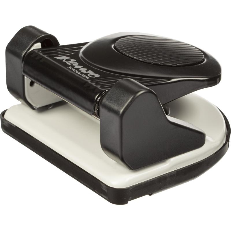 Дырокол Комус MPBK20 до 20 лист., металл, с линейкой и блокиратором, чёрный