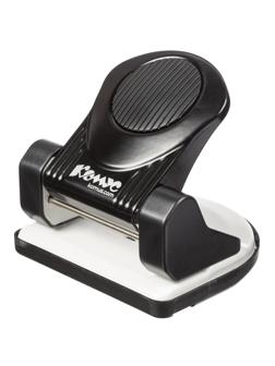 Дырокол Комус MPBK20 до 20 лист., металл, с линейкой и блокиратором, чёрный