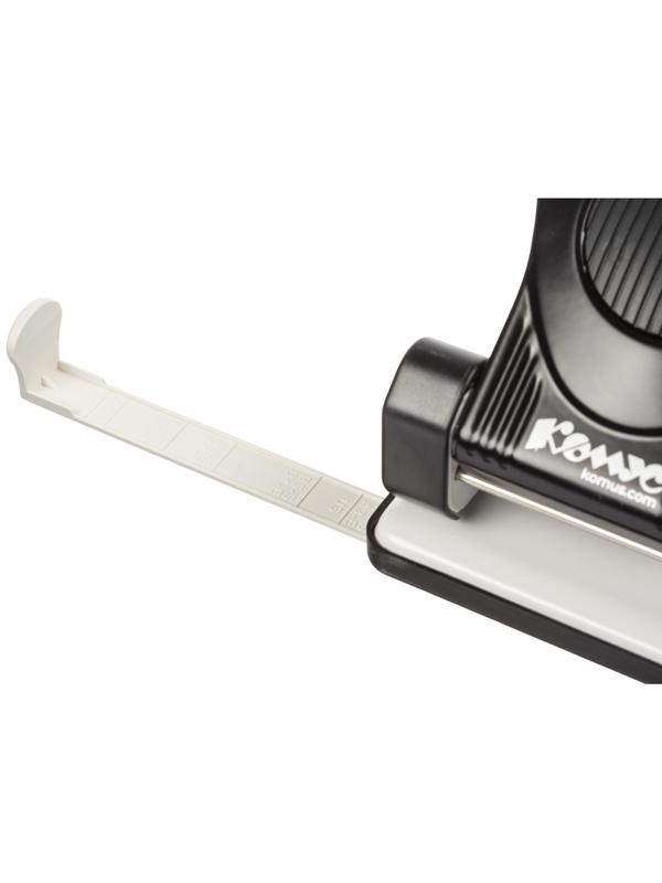 Дырокол Комус MPBK20 до 20 лист., металл, с линейкой и блокиратором, чёрный