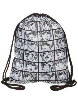 Мешок для обуви №1School Аниме Комикс, 1 ручка,светоотр,51х41