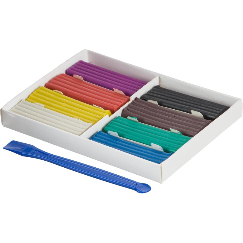 Пластилин классический №1School Отличник наб. 8 цветов, 160 г, со стеком