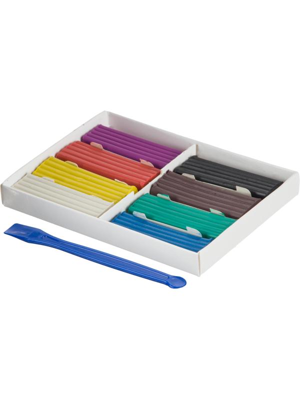 Пластилин классический №1School Отличник наб. 8 цветов, 160 г, со стеком