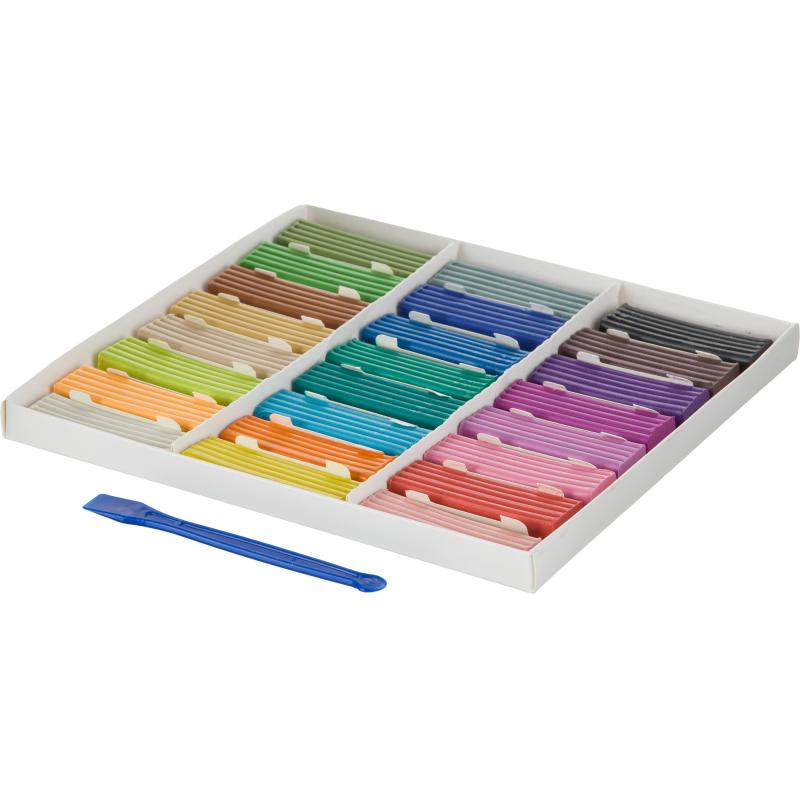 Пластилин классический №1School Color Pics наб. 24 цв, 480 гр,стек,бол.мяг