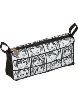 Пенал косметичка №1School  Аниме Комикс, с подкладом, 210x60x105