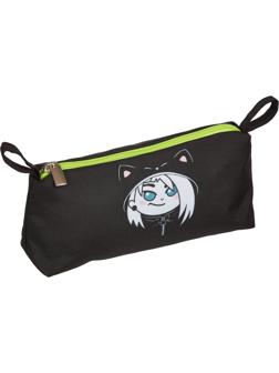 Пенал косметичка №1School  Аниме Чиби, с подкладом, 210x60x105