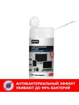 Салфетки Attache Selection For Screen д/экранов, туба, а/бакт, 100шт, 13х17
