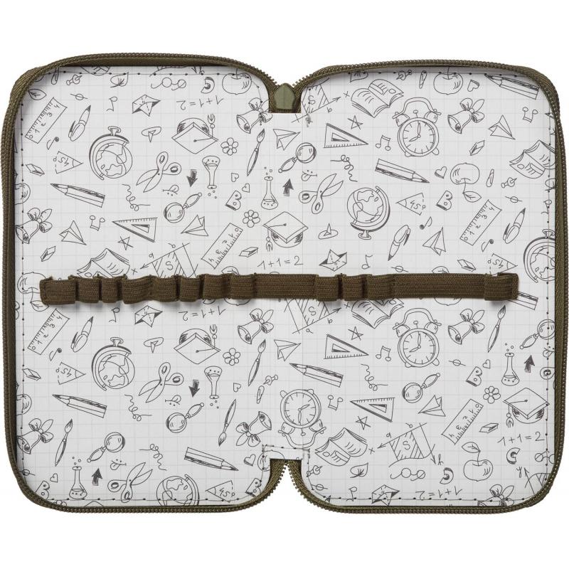 Пенал №1School Military 2 отд., ламинат, софт тач, 190x110 мм, ПКК 11-6