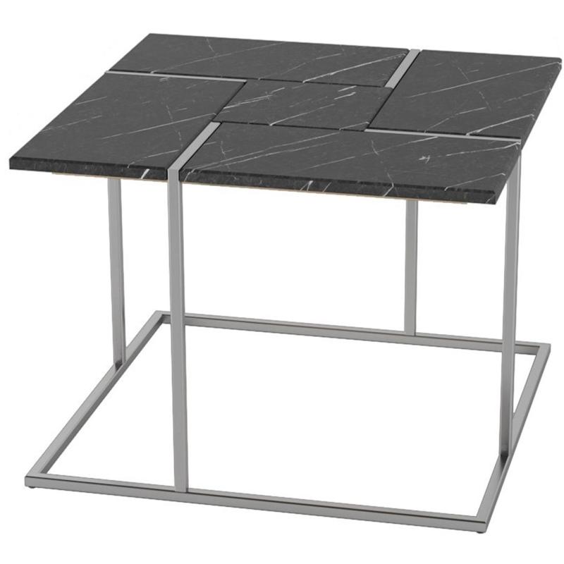 Стол журнальный _KF Калифорния 600x600x450 черный мрамор