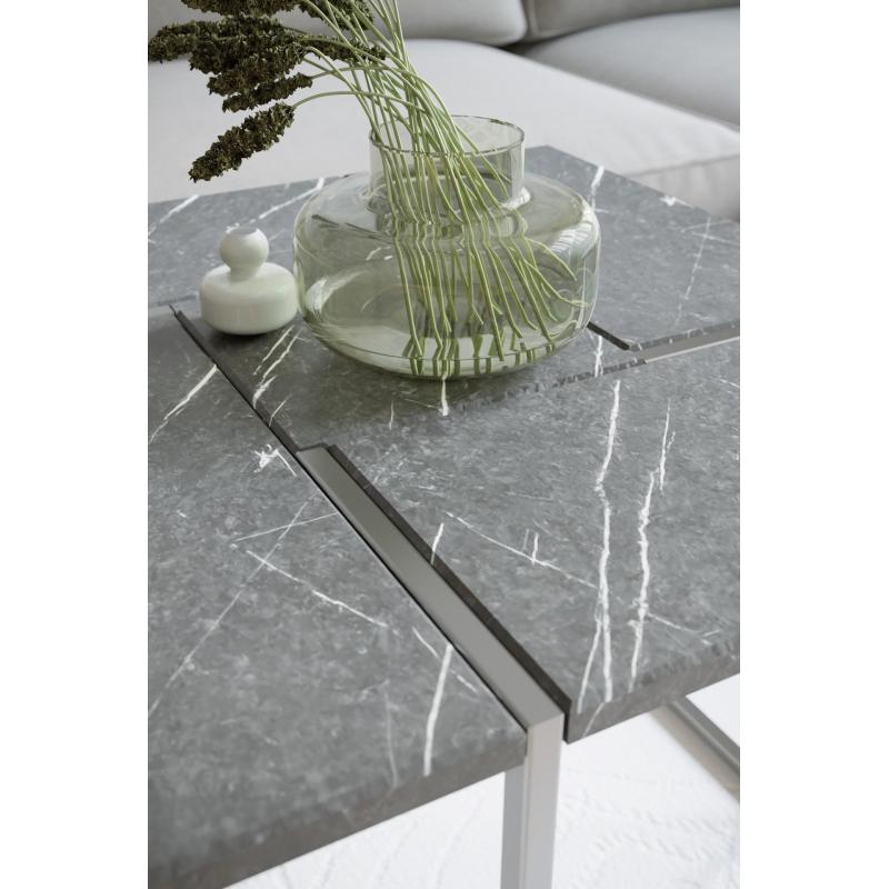 Стол журнальный _KF Калифорния 600x600x450 черный мрамор