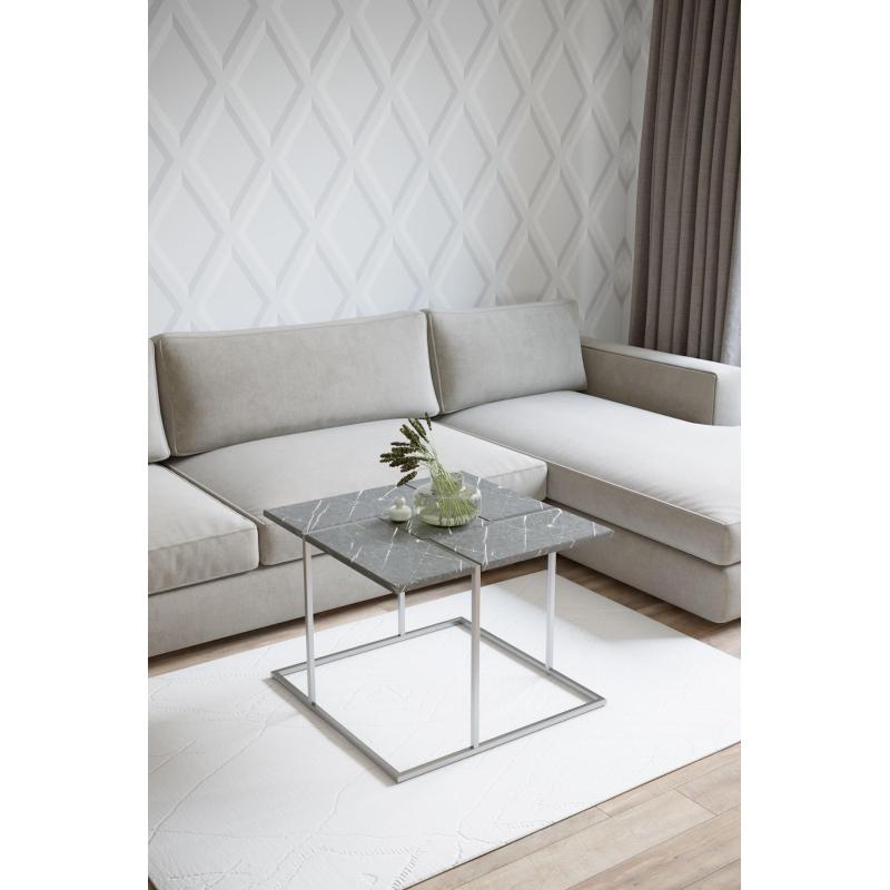 Стол журнальный _KF Калифорния 600x600x450 черный мрамор