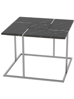 Стол журнальный _KF Калифорния 600x600x450 черный мрамор