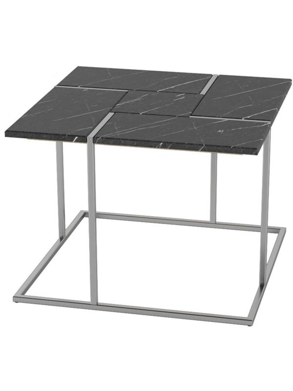Стол журнальный _KF Калифорния 600x600x450 черный мрамор