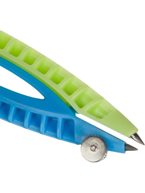 Готовальня №1School 2 пр/наб пластик.циркуль 120 мм син/зелен пенал S84002