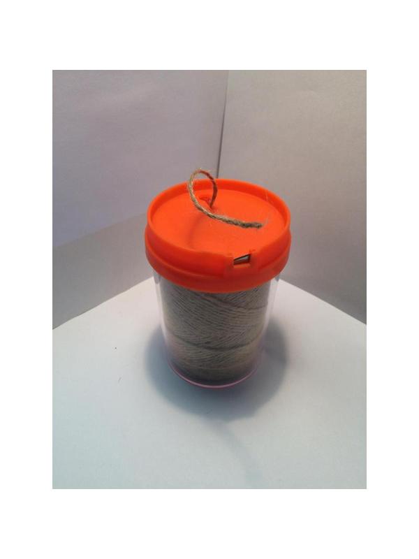 Шнур банковский джутовый полированный в диспенсере, 100 м