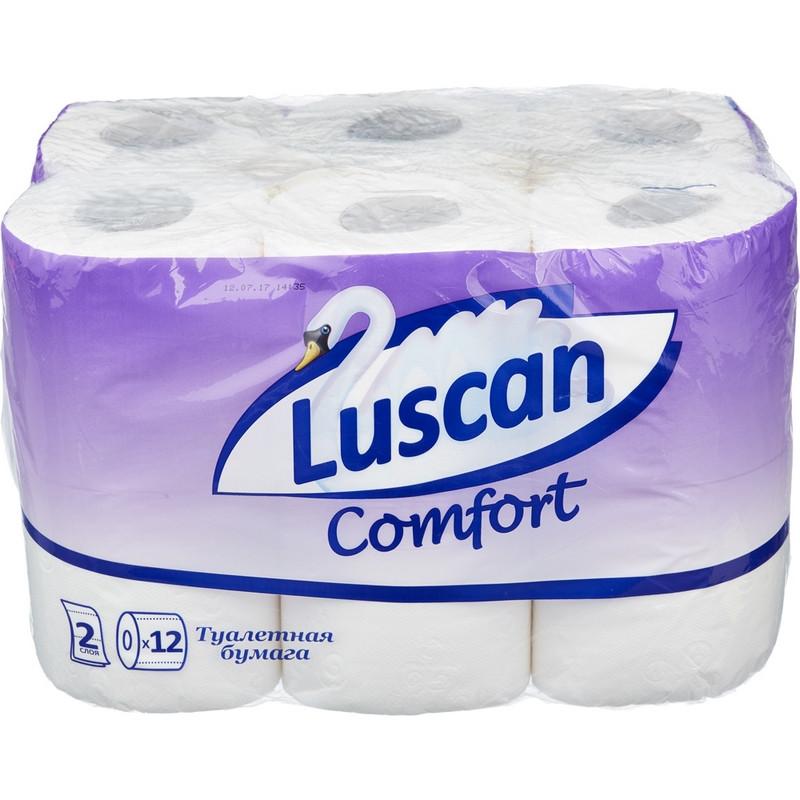 Бумага туалетная Luscan Comfort 2сл бел 100%цел втул 21,88м 175л 12рул/уп