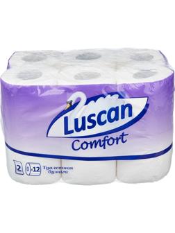 Бумага туалетная Luscan Comfort 2сл бел 100%цел втул 21,88м 175л 12рул/уп