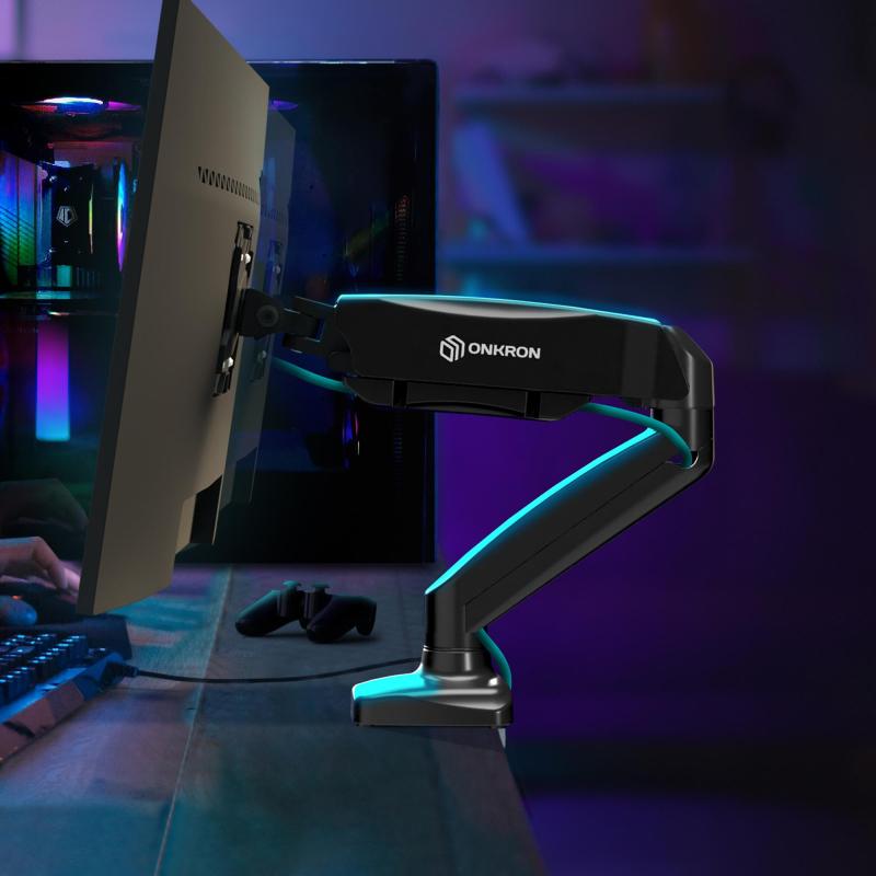 Кронштейн Onkron G80, монит 13-32, газлифт, настольный, чер