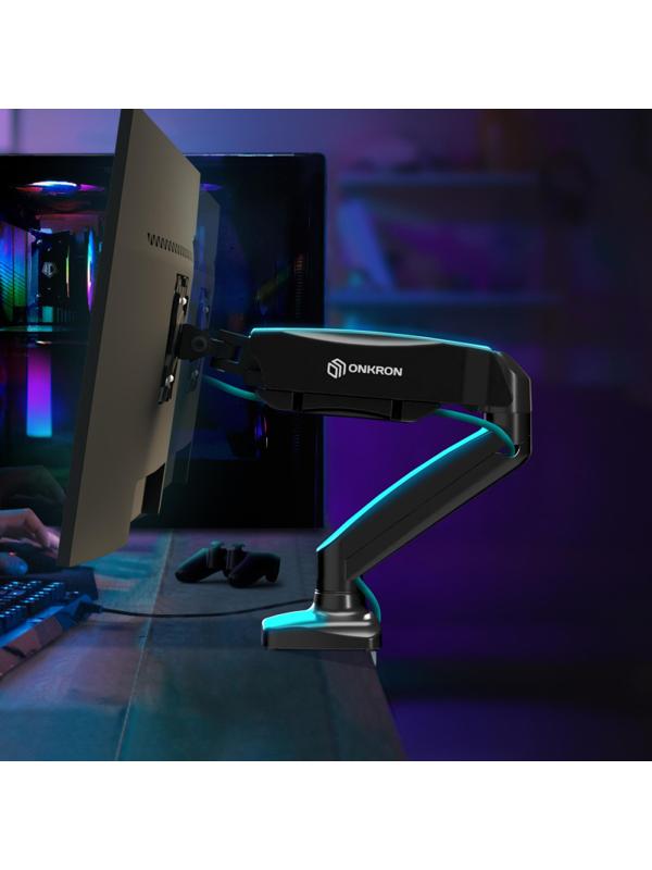 Кронштейн Onkron G80, монит 13-32, газлифт, настольный, чер