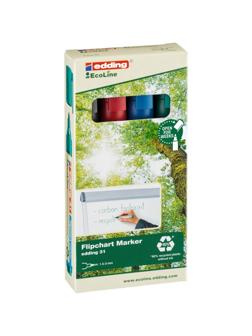 Набор маркеров для флипчартов EDDING 31 Ecoline 1,5-3 мм 4цв. карт.кор