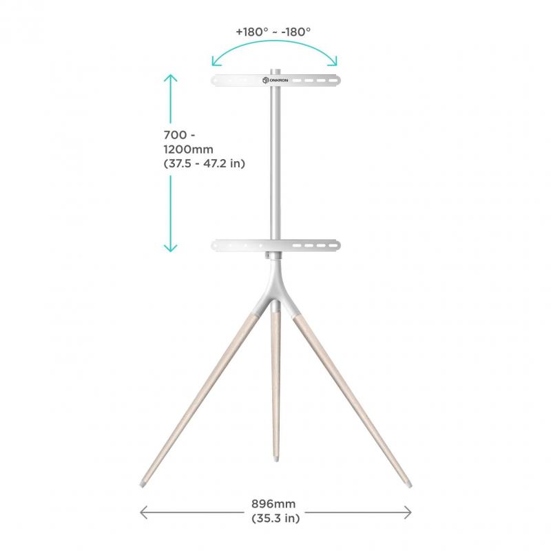 Стойка мобильная для дома Onkron TS1220, TV 32-65, 35 кг, бел