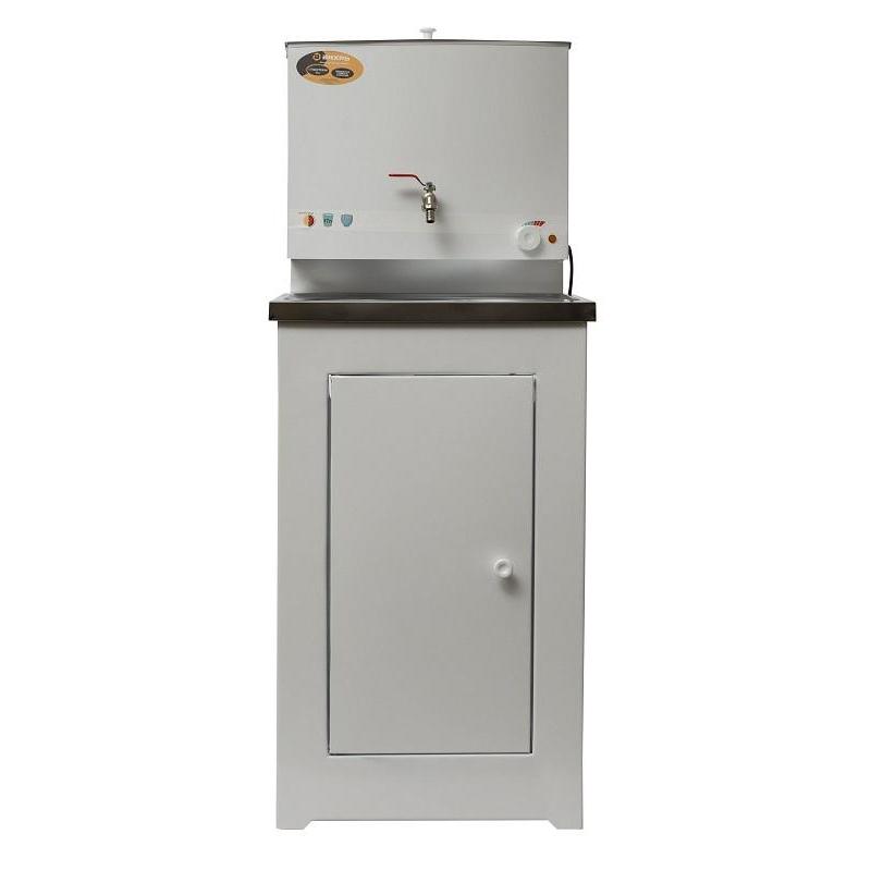 Умывальник дачный ЛЮКС, с подогревом, нержавеющая мойка, цвет белый 74/4/1