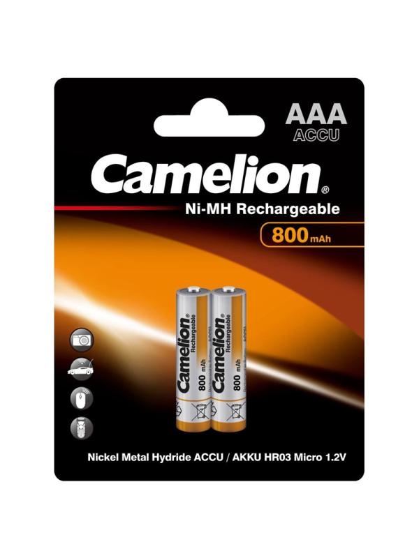 Аккумулятор Camelion AAA- 800mAh Ni-Mh BL-2(NH-AAA800BP2,1.2В)2шт в упаков