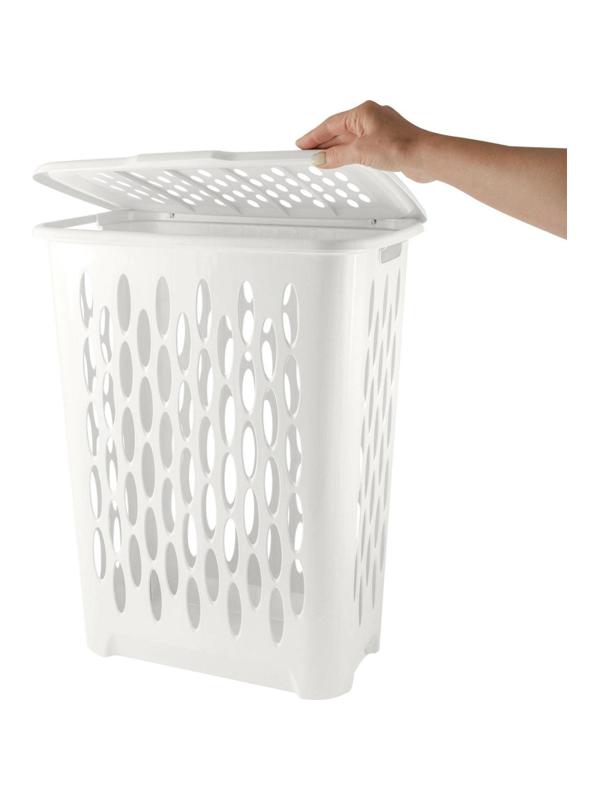 Корзина для белья Keeplex Light с крышкой 37л белое облако