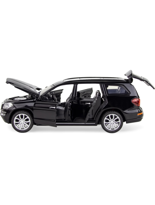 Машинка металлическая Wanbao 1:32 «Mercedes-Benz Gl 500 X166» 626D, 15 см., инерционная, звук, свет / Черный