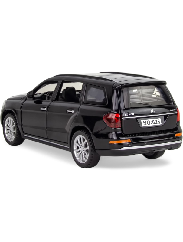 Машинка металлическая Wanbao 1:32 «Mercedes-Benz Gl 500 X166» 626D, 15 см., инерционная, звук, свет / Черный