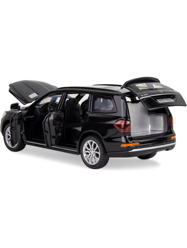Машинка металлическая Wanbao 1:32 «Mercedes-Benz Gl 500 X166» 626D, 15 см., инерционная, звук, свет / Черный