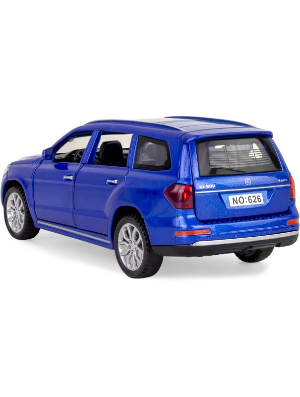 Машинка металлическая Wanbao 1:32 «Mercedes-Benz Gl 500 X166» 626D, 15 см., инерционная, звук, свет / Синий