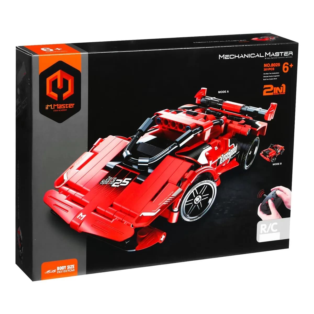 Радиоуправляемый конструктор iM.Master «Гоночный автомобиль 2 в 1» 8025 / 351 деталь
