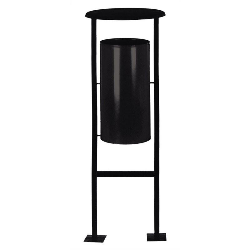 Урна д/улицы 24л металл, черная Титан УК-1