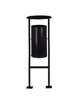 Урна д/улицы 24л металл, черная Титан УК-1