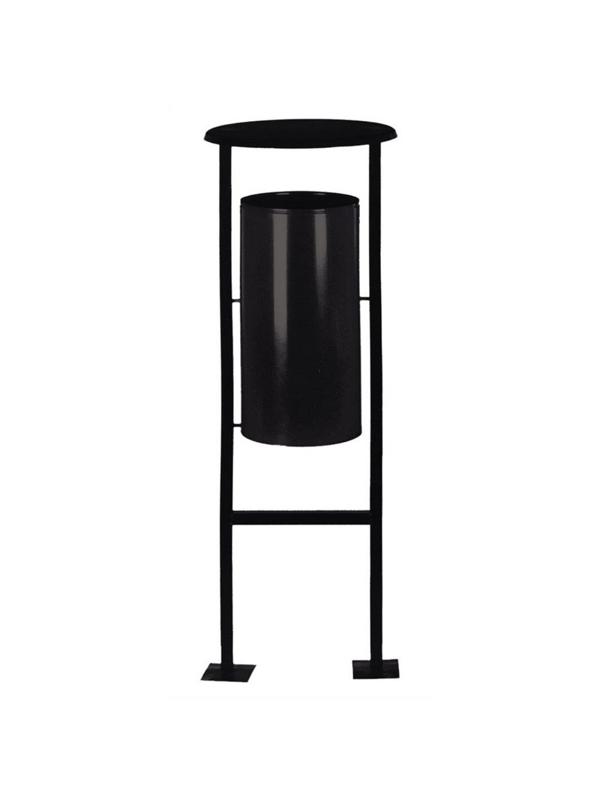 Урна д/улицы 24л металл, черная Титан УК-1