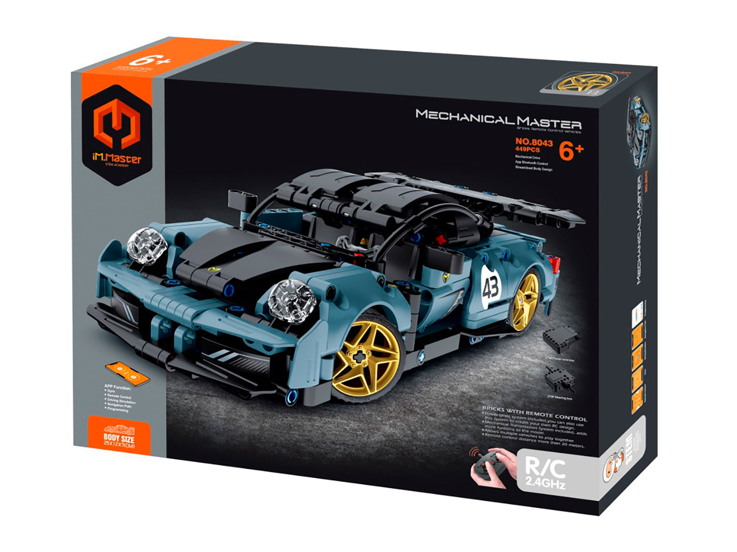 Радиоуправляемый конструктор Qihui «Спорткар» 8043 / 449 деталей