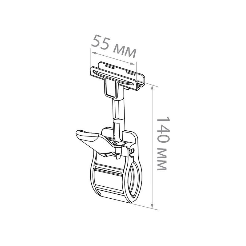 Держатель ценн. пластик. рамки универсал. CLAMP-T,