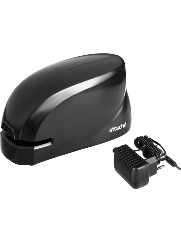 Степлер электрический Attache Leader до 20 лист, черный, адаптер/батарейки