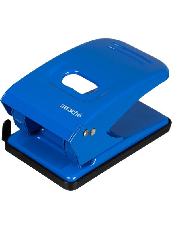 Дырокол Attache Economy до 60 листов, с линейкой, металл, синий