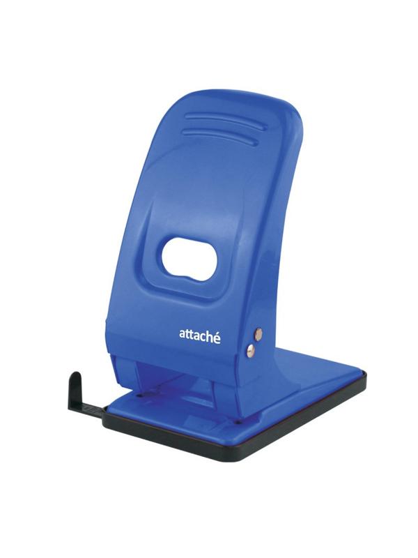 Дырокол Attache Economy до 60 листов, с линейкой, металл, синий