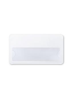 Бейдж с окном для сменной информации,  булавка, размер70x40 мм с загибушкой