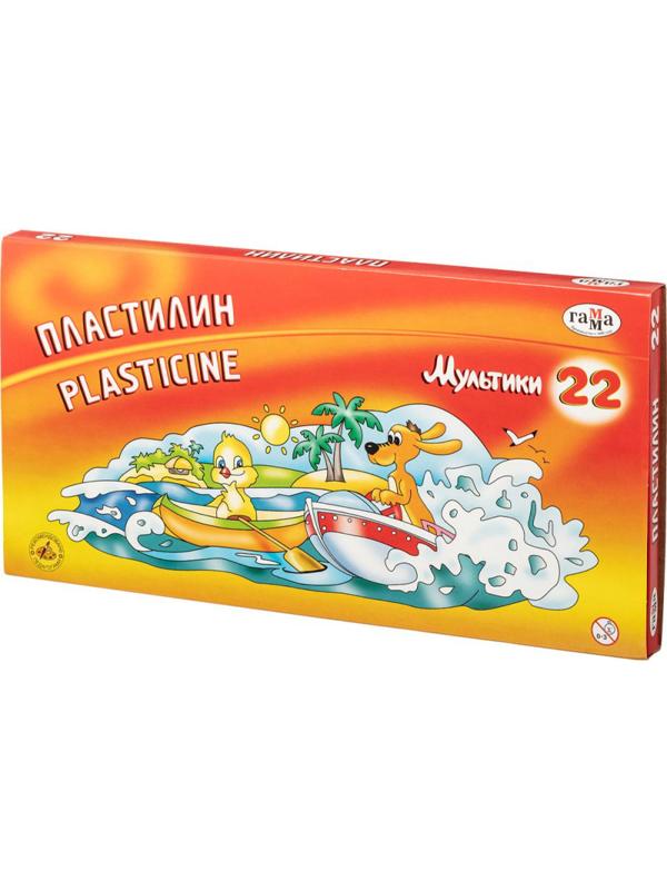 Пластилин Гамма  Мультики, 22 цвета, 440г, со стеком, 210119_03
