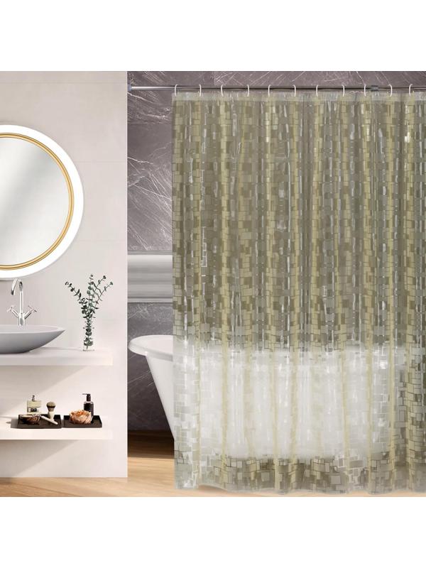 Штора для ванной Niklen с кольц Волна 3D 100% EVA 180х180см 1373