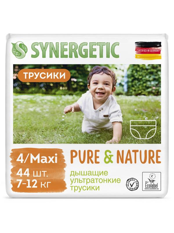 Подгузники -трусики для детей SYNERGETIC Pure&Nature 4/MAXI/7-12кг 44шт/уп