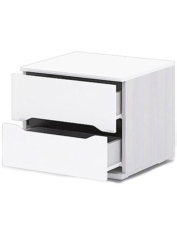 Мебель для дома NM Спальня ВАЛИРИЯ ТБ 031 тумба прикров. Белый гл./Анкор