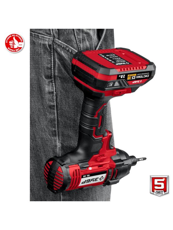 Винтоверт аккумуляторный ударный ЗУБР 18В, 2АКБ (2.0Ач) (ГВЛ-255-22)