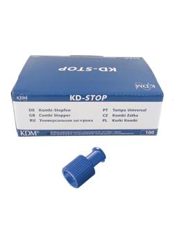 Устройство соед.-блок. для инф.-трансфуз.терапии, синий KDM, 100шт/уп