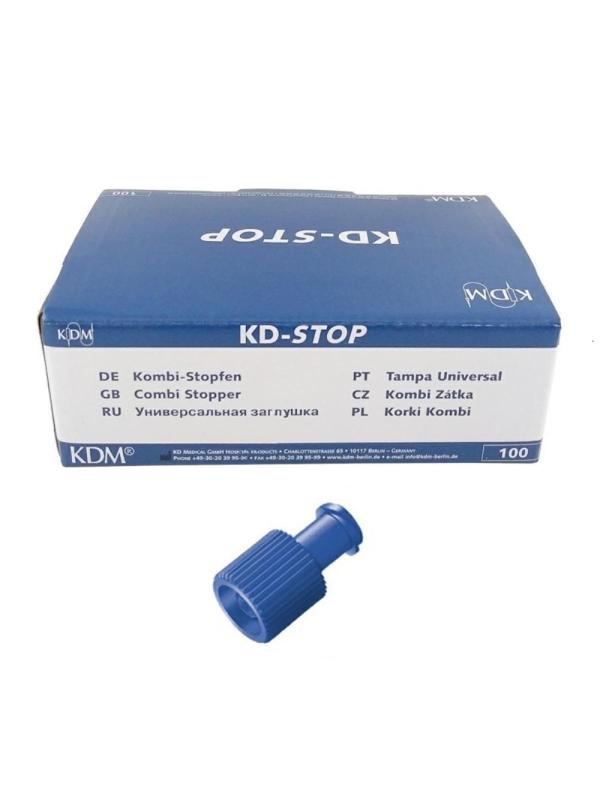 Устройство соед.-блок. для инф.-трансфуз.терапии, синий KDM, 100шт/уп