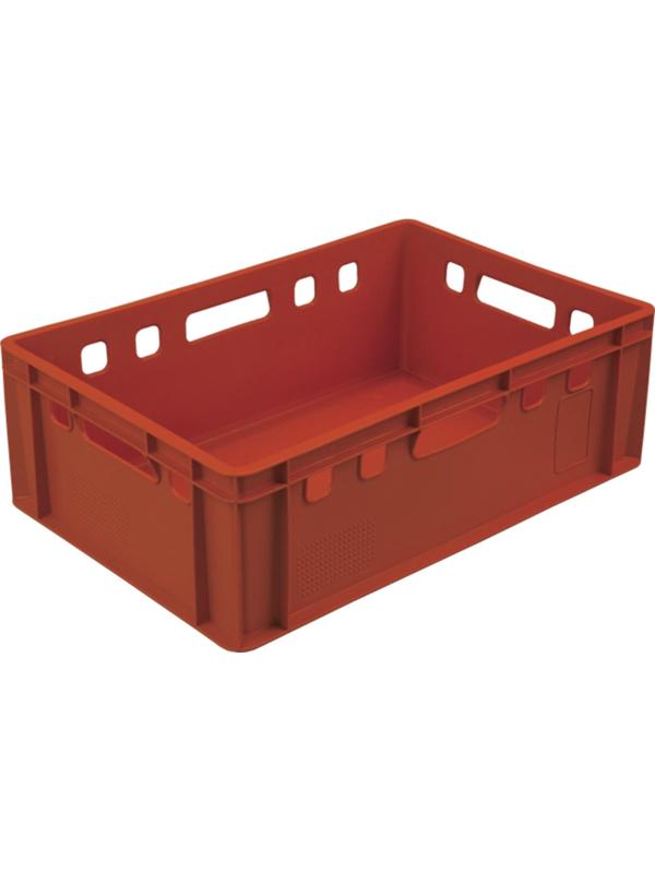 Ящик п/э 600х400х200 сплошной, E2  цв. Красный 207