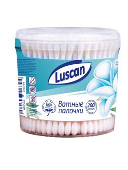 Палочки ватные Luscan стакан 200шт/уп